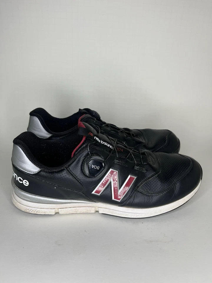 Zapatos de golf New Balance 574 verdes sin clavos para hombre talla 10,5D negro blanco rojo BOA Foto 4 de 4