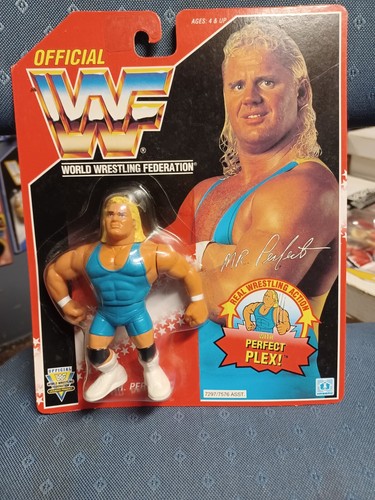WWF Hasbro Series 8 Mr Perfect Figure Red Card...