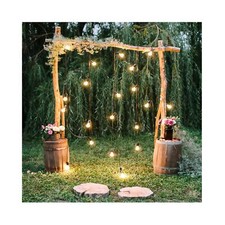6x6ft Rustic Wedding Backdrops for Photography Engagement Ceremony Yard Garde...
