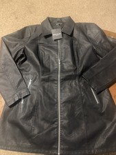 Women's Leather Look Baccini Jacket Zip Up Nwt Stylish
