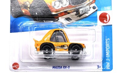 Hot Wheels Orange Mazda RX-3 Tooned HW J-Imports Kids JDM Model