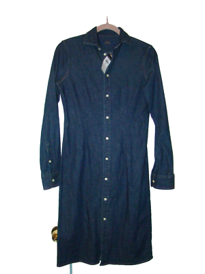 Ralph Lauren Polo Denim Long Sleeve Shirt Dress in Indigo, NWT, Women's  Size 4 | eBay
