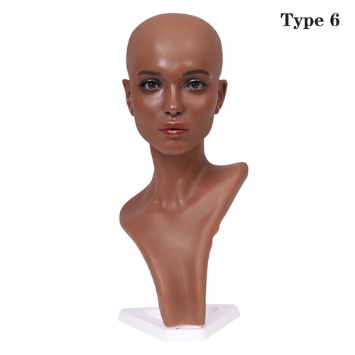 Silicone Mannequin Wig Stand Female Head Model For Jewelry Pendent Mask Display - Picture 17 of 22