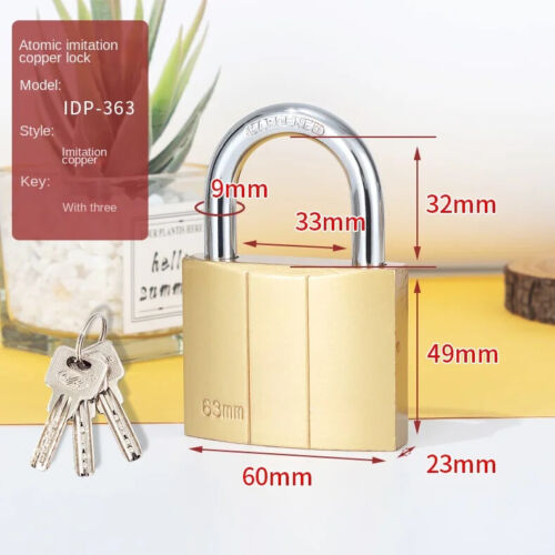 Copper Padlock Small Locks for Luggage Case Locker Home Improvement Hardware ... - Picture 6 of 9