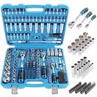 BGS STECKSCHLÜSSEL-SATZ SECHSKANT 1/4" 3/8" 1/2" KNARRENKASTEN RATSCHE 192-tlg