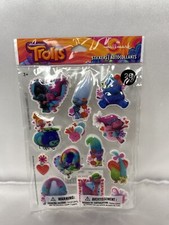 Trolls Puffy Stickers Hallmark DreamWorks 2 Sheets 26 Stickers NEW