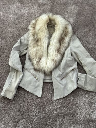 River Island girls faux leather stone colour jacket age 14 years - Photo 1/10