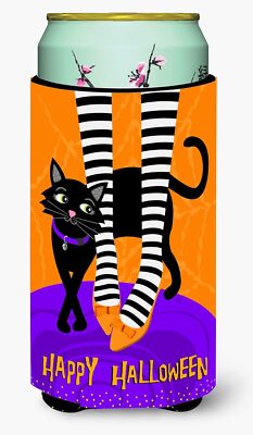 Black Cat Witches Feet Halloween Tall Boy Hugger VHA3038TBC