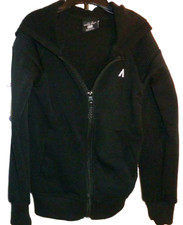 Qwick Dry Boys size m5 hood sweater black Long sleeve zip knit top