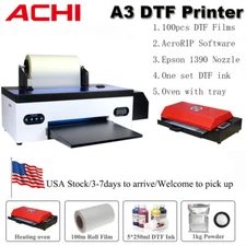 【IN US】DTF A3 Printer Direct to Trasnfer Film T-shirt Printing R1390 Heater USA