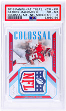 2018 National Treasures Patrick Mahomes II 1/1 PSA 8