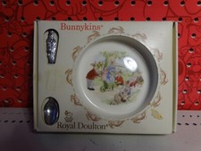 Vintage 1988 Royal Doulton Bunnykins Nursery Set Bone China Bowl  Spoon