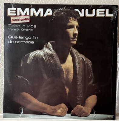 EMMANUEL -TODA LA VIDA / QUE LARGO FIN DE SEMANA- 1986 MEXICAN 12'' MAXISINGLE PS