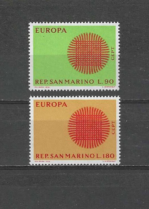 SAN MARINO , 1970 , EUROPA ISSUE , SET OF 2 STAMPS , PERF , MNH | eBay