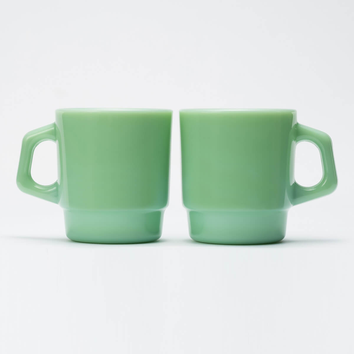 Fire King Made in JAPAN New Stacking Mug jadeite Milk Glass