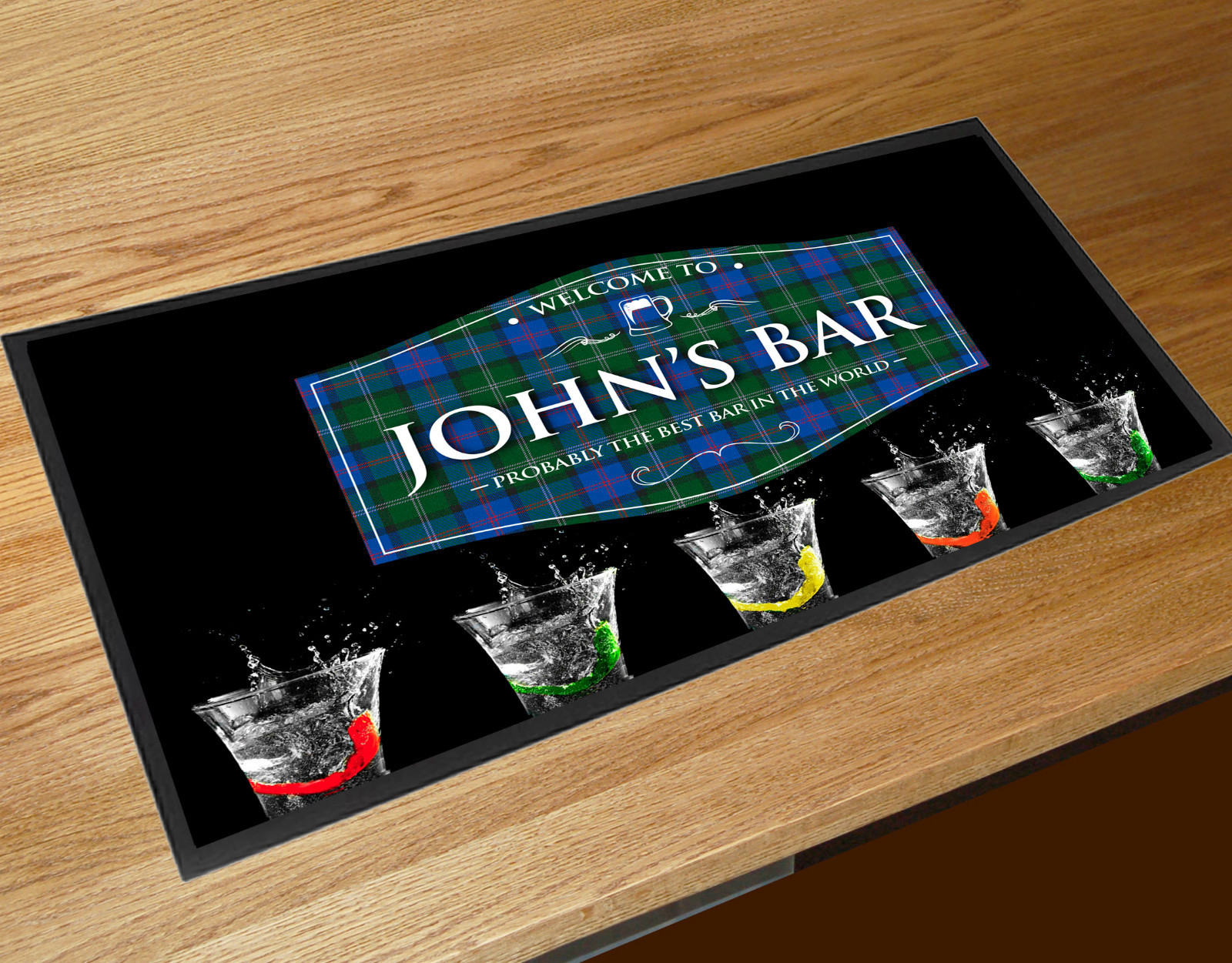 Design Your Own Custom Printed Pvc Bar Mats Bar Runner Personalised Beer Mat Barmat Glow In Dark Led Rubber Bar Mat – Letto Signs Carpet Co., Ltd - Foto 10