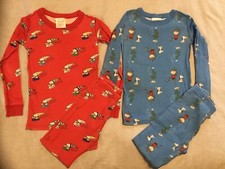 2 Pairs Hanna Andersson Peanuts Snoopy Long Pajamas, 6-7