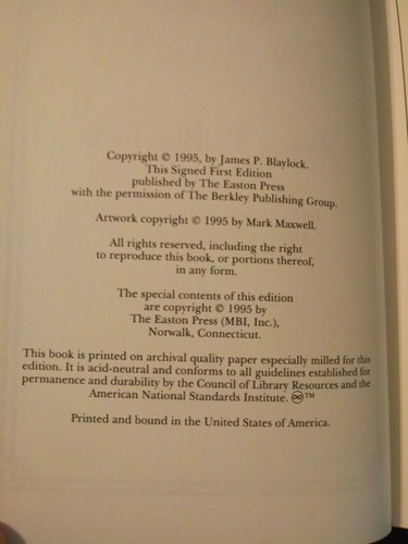 All the Bells on Earth by James Blaylock 1995 Easton Press Signed First Edition - Picture 5 of 6