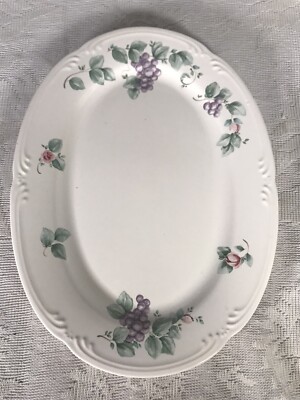 Vintage Pfaltzgraff Grapevine Oval Serving Platter- Discontinued