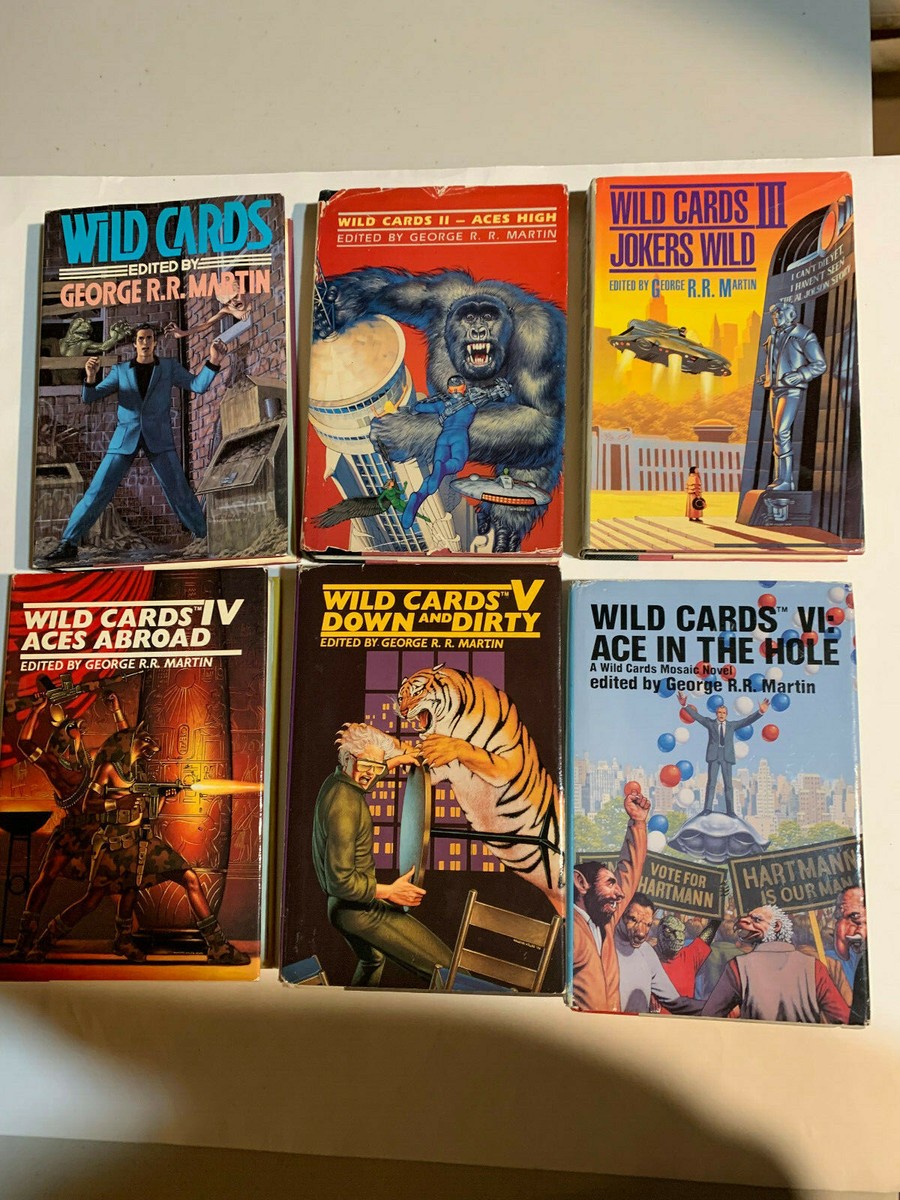 George R.R. Martin's Wild Cards lot Books 1-6 Hardcover novel book