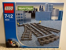 LEGO 4531 - 9V Train Track -Manual Points Switch -World City -2003- NEW & Sealed