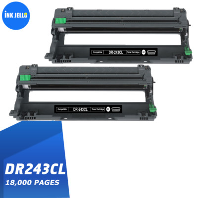 2 schwarze Trommeleinheit DR-243CL passend für Brother DCP-L3500, DCP-L3510CDW DCP-L3550CDW
