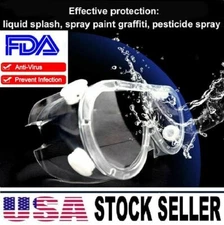 2 Pcs New Hazmat Medical Goggles Safety Health With 4 Vented Valve Protection