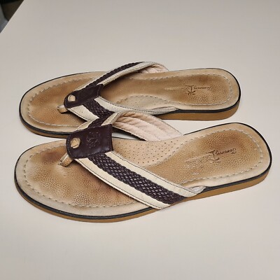 ⚓️Tommy Bahama Anchors Away Flip Flop Tommy Bahama Anchors Away Flip Plop Leather Sandals, Black  main image 2