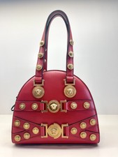 Versace Tribute Medallion Handbag Small Red Nwt $2475