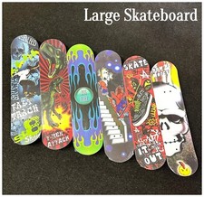 Heavy Duty Skateboards Adults Beginner Kick Back Retro Design Large Skateboard