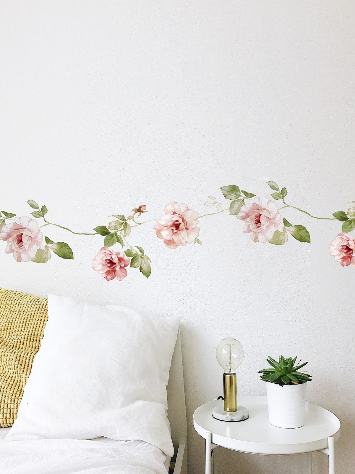 Removable Flower Wall Corner Stickers - Peel And Stick 3D Floral Wall Decals For Kids Room, Nursery, Living Room - View #6