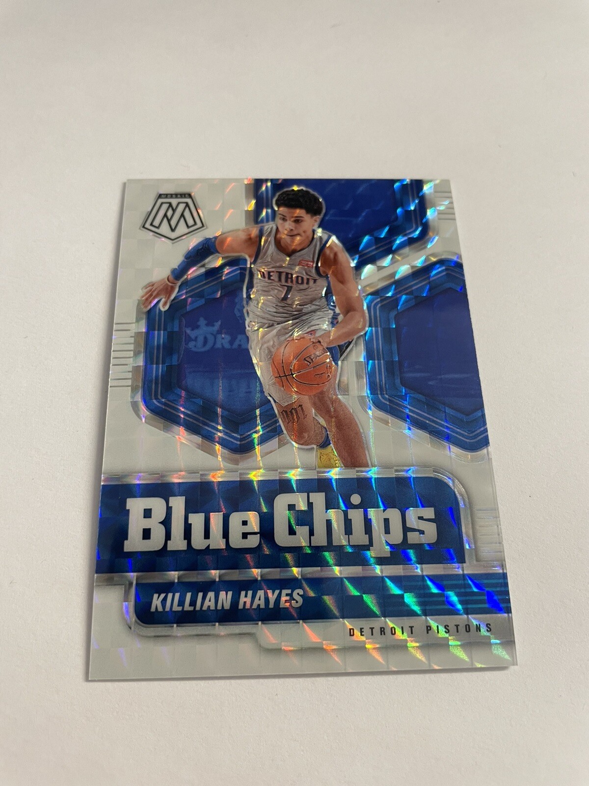 2020-21 Panini Mosaic Blue Chips Killian Hayes RC White Prizm #d/25 SSP