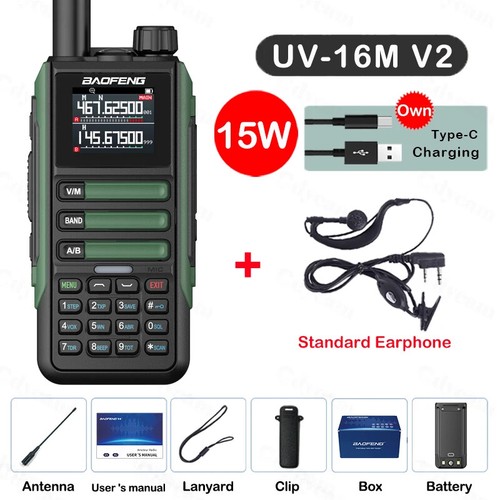 Baofeng UV16M V2 Walkie Talkie 15W 999CH - Photo 29/34