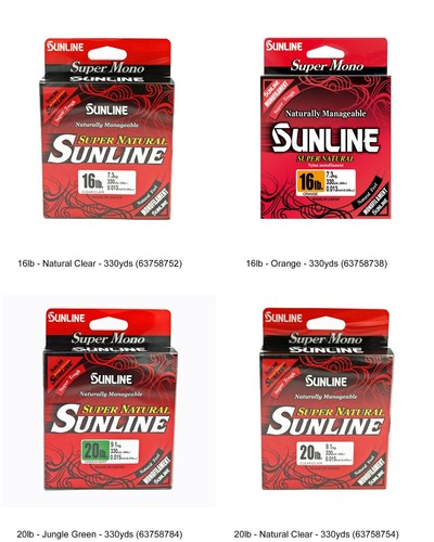 Línea de pesca con carrete Sunline monofilamento (super natural) 330 YD cualquier color prueba LB - Imagen 11 de 38