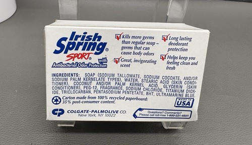 Irish Spring Sport 4.5 oz Bar Soap (1) - Picture 2 of 5