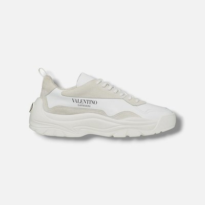 Valentino Garavani Men s White Gumboy Lace-Up Sneakers Shoes Size EU:39 US:6