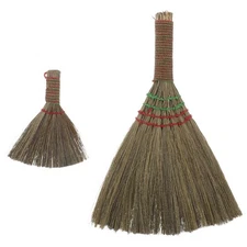  2 Pcs Household Broom Small Hand Compact Cleaning Decorative Grass