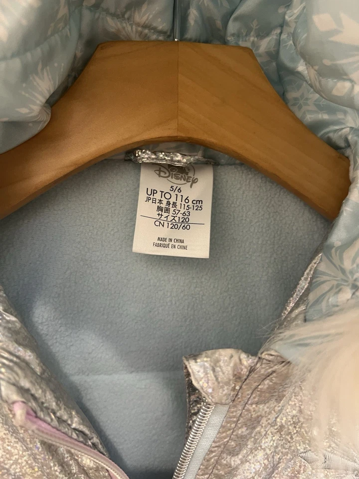 Disney замороженная Эльза с капюшоном пальто размер 5/6 серебро - Изображение 3 из 4