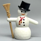 Playmobil Snowman White Christmas Winter Santa Outdoor Scene Broom Hat Snow VTG