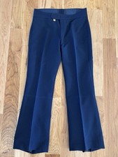Roffe Vintage Navy Blue Wool Blend Ski Pants w/Stirrups Men's 34 Reg