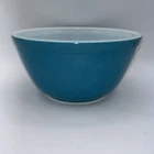 1950's VINTAGE PYREX 402 PRIMARY BLUE TURQUOISE 1 1/2 QT  MIXING BOWL