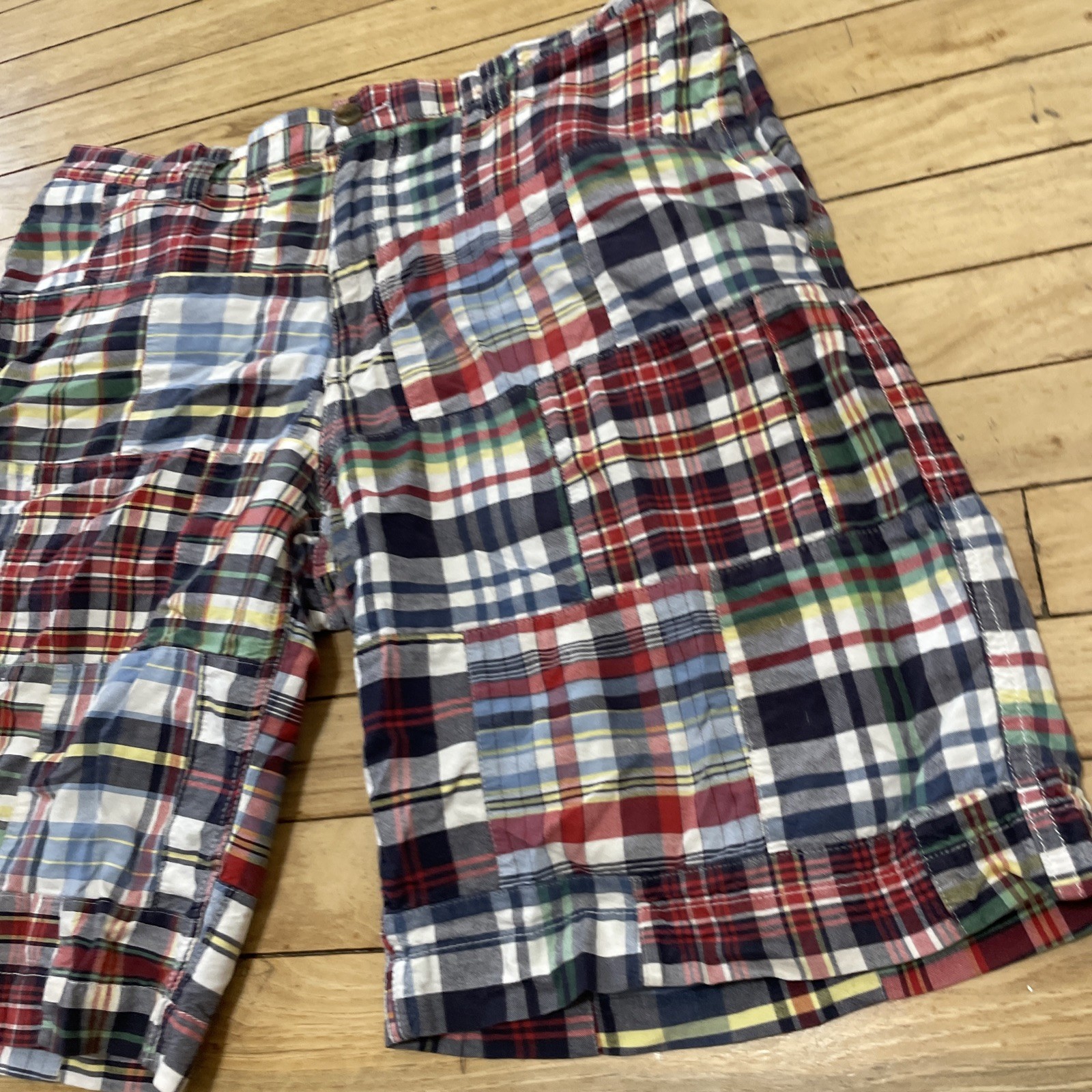 Old Navy Surplus Madras Plaid Patchwork Shorts Me… - image 19