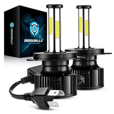 6-sides H4 9003 LED Headlight Bulb High Low Beam Super Bright White 2800000LM 2x