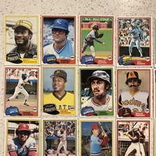 (42) 1981 Topps Baseball Cards Steve Carlton Steve Garvey Molitor Yastrzemski 