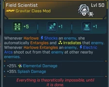 Borderlands 4 🌟 HARLOWE FIELD SCIENTIST +5 🌟CLASS MOD GOD ROLL! PS5/XBOX/PC 🌟