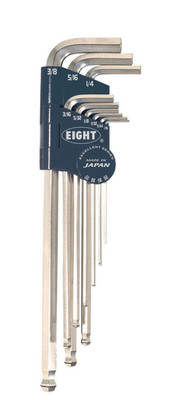 Eight Tool BCT-S9Z Inch Bolt Catch Hex Key Set of 9 Pcs.