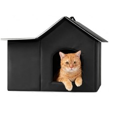 Weatherproof Insulated Outdoor Cat Shelter,Leak-Proof Base, Effortless Assemb