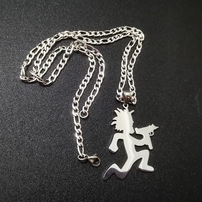 Insane Clown Posse Hatchetman  Uzi (a compact Israeli SMG) pendant with necklace