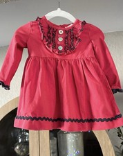 Matilda Jane Toddler Red Dress.  Ric Rac. Penny Lap Ruffle 3-6 Months