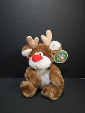8" Vintage RUSS Berrie ROLLY The Reindeer Plush Christmas Stuffed Animal Toy